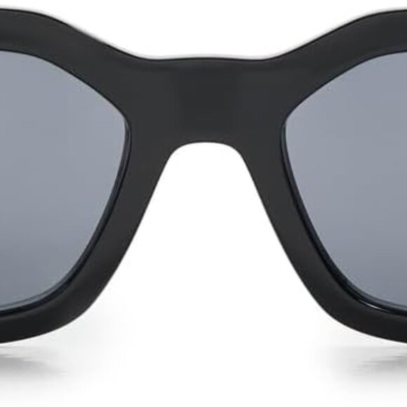 Durable & Stylish 53mm Sunglasses for Men and Women - Grey Lenses, Black Frame - Picture 1 of 3